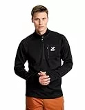 RevolutionRace Evolution Half-Zip Stretch Fleece für Herren, Fleecepullover für Wandern und Outdoor-Aktivitäten, Black, L