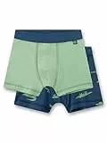 Sanetta Jungen-Boxershorts (Doppelpack) blau & grün Krokodil | Hochwertige und nachhaltige Unterhose für Jungen aus Bio-Baumwolle.