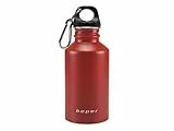 BEPER, Rot C102BOT002 Stahlwasserflasche 500 ml mit Karabinerhaken, Edelstahl