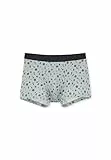 Dagi Men's Gray Blue Patterned Cotton Boxer, L
