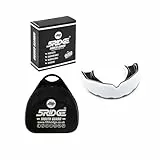 Mundschutz Gum Shield - Professioneller Mundschutz für Kontaktsport, Rugby, Kampfsport, Karate, Rugby, MMA, Boxen, Hockey, Fußball flexibel für Jugendliche & Erwachsene (Weiß/Schwarz, Junior(