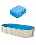 VEVOR Ovale Poolfolie, 500 x 300 x 120 cm, Innenfolie, Ersatzfolie, Innenhülle, Schwimmbadfolie, Folie aus Standard-Vinyl, verschleißfest, für Aufstellpools mit 120 cm hohen Wänden, einfarbig