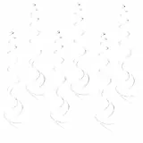 Oblique Unique® Deckenhänger 6 Stück Spiral Girlanden - Farbe wählbar (Weiß)