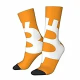 peiyeety Bitcoin-Symbol-Socken, lässige, sportliche, ausgefallene Socken für Damen und Herren