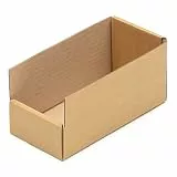 KK Verpackungen Regalkartons 200x100x100mm | 440 Stück, Lagerboxen aus Wellpappe | Sichtlagerboxen für Kleinteile | Stecksystem ohne Klebeband | Lager, Werkstatt & Hobbyraum