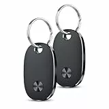 Smart Air Tracker Tag 2er Pack, Schlüsselfinder KeyFinder Kompatibel mit Apple Wo ist? APP (iOS NUR, Android Not Supported), Bluetooth Key Finder für Gepäck/Taschen/Koffer, Austauschbarer Akku
