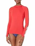Hurley Damen OAO Langarm-Rashguard Rash-Guard-Shirt, Roter Pfeffer, Medium