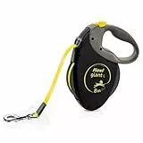 flexi® Giant L Gurt 8 m schwarz/neon-gelb, Roll-Leine für Hunde bis 50 kg