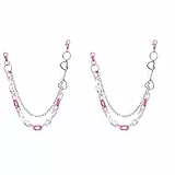 Amosfun 2 Stk Hosenkette Geldbörsenkette Aus Acryl Geschichtet Jeanskette Aus Acryl Hip-hop-hose-kette Punk-hüftkette Taillenkette Verbinden Regenbogen-jeanskette Die Kette Damen Zubehör