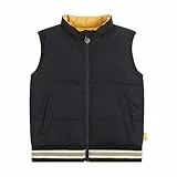 Steiff Wendeweste EU Größe 116 spruce yellow, Jungen Outdoor Wende-Weste, Übergangsjacke für Jungen, Kinderjacke wasserabweisend, 2in1 Wendeweste, warm und bequem, waschmaschinenfest