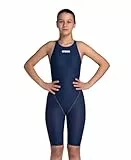 arena Powerskin ST Next Einteiliger Badeanzug für Mädchen, FINA-zugelassener Wettkampfanzug, Schwimmanzug für Mädchen aus Recyceltem Material, Gefütterter Einteiler für Mädchen mit Verstärkten Trägern