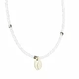 Holibanna Muschelkette Shell Choker Halskette Shell Kette Anhänger Halskette Einstellbare Geflochtene Halskette Hals Schmuck für Frau Geburtstag