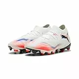 Puma Future 8 Match Fg/Ag WN's Fußballschuh für Damen, Puma Weiß, Puma Schwarz, leuchtendes Rot, 40 EU