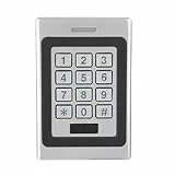 Akozon Türzugangskontrollsystem, Wasserdicht, IP67, RFID-Karten-Controller, Tastatur, Garagentor-Tastatur, IP68-Kartentastatur, Kombinationsschlösser, Sicherheitskontrolle, 24 V, Silber