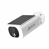 ANRAN 2K HD Überwachungskamera Aussen Akku mit Solarpanel, Überwachungskamera Aussen Solar, Kamera Überwachung mit Spotlight, PIR-Bewegungserkennung, 2,4GHz WLAN, Ohne ABO, C3
