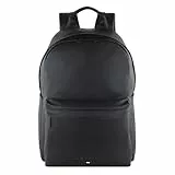 bugatti Rico Business-Rucksack, Kunstleder-Daypack mit Laptopfach 15', schwarz