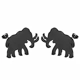 LUTAKU Mammut Ohrring Edelstahl Paläontologie Mammut Ohrstecker für Frauen Männer Vorgeschichte Liebhaber Schmuck Geschenk, Edelstahl