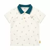Steiff Poloshirt Kurzarm EU Größe 128 Eggnog, Polo-Shirt kurzärmelig, Polohemd für Kinder, Hemd mit Kragen, weich und bequem, waschmaschinenfest