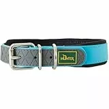 HUNTER Hundehalsband CONVENIENCE COMFORT, Farbe: türkis, Mit Neopren-Polsterung, witterungsbeständig, pflegeleicht, ideal für Sport & Freizeit, Größe: 50