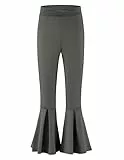 Arshiner Mädchen Schlaghose Sport Kinder Blütenform Hosenbein Flare Bootcut Komfort Weich Yogahosen Freizeit Bell Bottoms Leggings für Mädchen 13-14 Jahre Dunkelgrau