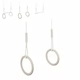 MAMOI® Trapezschaukel, Turnringe aus Holz, Turngeräte Indoor, Ringe Schaukel, Turnen mit Holzschaukel, Gymnastikringe und Trapezstange