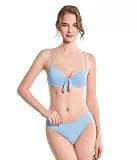 Damen Tie-Knot Bikini-Set – Gepolsterter Zweiteiliger Badeanzug mit verstellbaren Trägern (M, 2659-Aqua Blue)