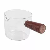 HEMOTON 75 Ml Glas für Kaffee Kanne mit Holzgriff Espressotasse Glastasse mit