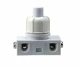 Einbau Druckschalter mit Schraubkontakten für Lampen und Geräte 250V 2A weiß