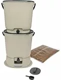 Bokashi Essential Komposter 2 Stück 15,3 l + 1 kg Brain + 1 Base-Creme