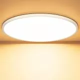 OUILA LED Deckenleuchte Flach Rund - Ø40CM Deckenlampe LED 36W 3000K 3600LM IP44 Wasserdichte Badezimmer lampe, Küchenlampe Deckenleuchte Warmweiß für Küche Bad Schlafzimmer Flur Keller
