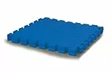 JAMARA 460421 - Puzzlematten blau 50 x 50 cm 4tlg. - kinderleichtes Stecksystem, ca. 1 x 1m, erweiterbar, geeignet als Spielmatte / Kälteschutz, rutschsicherer Untergrund, abwaschbar, strapazierfähig