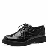 s.Oliver Damen Schnürschuhe Oxford Vegan, Schwarz (Black Patent), 39 EU