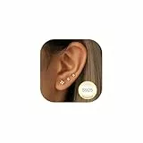 RAJPUTANA 3 Paare Kleine Ohrringe Gold für Damen Set Hypoallergen Ohrstecker Gold Zartes CZ Ohrstecker Ohrringe 925 Silber Set Schmuck Geschenke