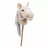 Ella & Piet® Hobby Horse Pferd Toffee mit Trense und Aufbewahrungsbeutel Steckenpferd Springpferd Spielpferd weicher Plüsch Größe wie A4 (Beige)