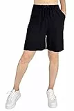 JOPHY & CO. Damen-Bermuda aus 100 % Viskose (Code 6425 & 6426), Schwarz (Cod. 6426), L