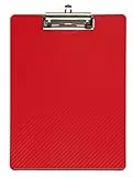 MAUL Klemmbrett A4 MAULflexx | Klemmbrettmappe im A4 Format für Dokumente | strapazierfähige Konferenzmappe | einschiebbare Aufhängöse | Mappe mit Bügelklemme für loses Papier | Rot