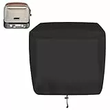 Abdeckung für Ninja Woodfire Outdoor-Ofen der (OG701/OO101) Serie auf seinem Ständer, Pizzaofen-Abdeckung mit unterem Befestigungsband, wetterbeständiges Pizzaofen-Zubehör, Schwarz