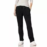 Amazon Essentials Damen Jogginghose Mit Geradem Bein Und Kordelzug Für Damen, Fleece – (In Übergröße Erhältlich), Schwarz, XL