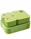 Swkien Brotdose Kinder mit Fächern, Auslaufsichere Lunchbox Bento Box Kinder, 1100ml 3 in 1 Jausenbox mit Fächern, Brotdose für Schule & Kindergarten, Mikrowellen & Spülmaschinenfest, BPA Frei