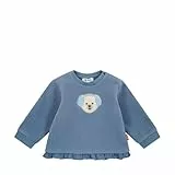 Steiff Sweatshirt Fleece EU Größe 74 Stonewash, Langarm-Sweatshirt, Longsleeve für Kinder, Pullover langärmelig, Babyoberteil, ideales Basic Shirt, bequem und weich, waschmaschinenfest