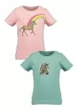 Blue Seven 2er Pack Mädchen T-Shirts mit Pferden 116