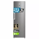 Midea MDRU385MTC02 Gefrierschrank/Kühlschrank/272L/185 cm hoch/NoFrost/Flexible Kühl- und Gefrierfunktion/Superkühl/Große Fächer/Zero Clearance/Easy Open Handgriff/Wechselbarer Türanschlag/Inox
