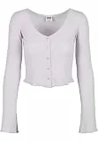 Urban Classics Damen Strickjacke Ladies Cropped Rib Cardigan softlilac 4XL