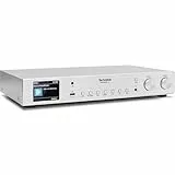 TechniSat DIGITRADIO 143 (V3) – HiFi-Tuner Internetradio (DAB+ Digital-Radio, Bluetooth-Audio-Streaming, Spotify Connect, Wurfantenne, Fernbedienung, Breite 43,5 cm) Silber