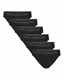 DANISH ENDURANCE 6er Pack Herren Bambus Slips, Klassischer Slip, Unterwäsche, Weich, Mit Stretch, Ohne Etikett Schwarz XL