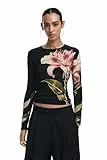 Desigual Damen 25SWTKX4 T-Shirt, Black, M