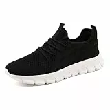 VGPSFN Laufschuhe Damen Sneaker Schuhe Sportschuhe Turnschuhe Straßenlaufschuhe Walkingschuhe Komfortabel Mesh Atmungsaktives Schuhe Schwarz Weiß 38