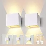 Lureshine Wandlampe mit Austauschbarer G9 LED lampe Einstellbar Abstrahlwinkel Aussenbeleuchtung Warmweiß 3000K Wandleuchte Aluminium Wandleuchte Innen/Aussen