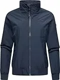 Ragwear leichte Damen Übergangsjacke wasserdichte Regenjacke (Wassersäule 11.000 mm) kurz atmungsaktiv Goona YOUMODO Navy Gr. M