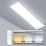 zemty LED Panel Deckenleuchte 100x25 cm, 30W 3300LM Deckenlampe Flach mit Fernbedienung Dimmbar, 3000-6500K Tageslichtlampe Decke Lang für Küche Schlafzimmer Wohnzimmer